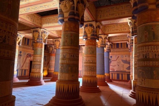 De tempel in de Atlas filmstudio waar de film The Mummy is opgenomen.